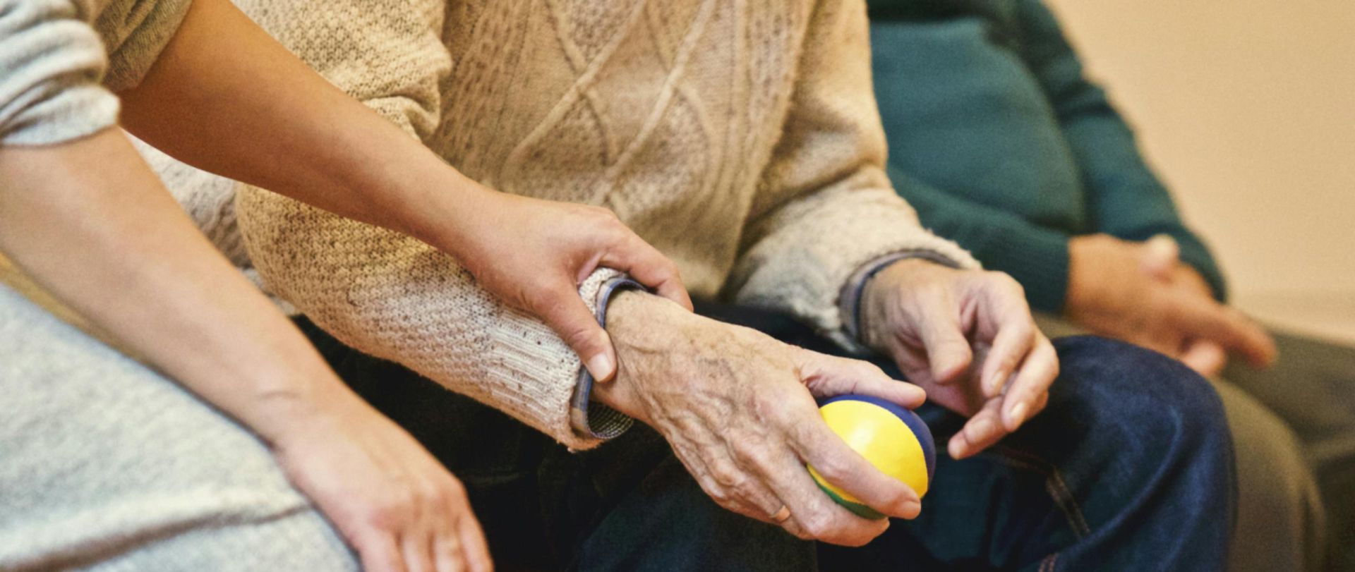 Person Holding a Stress Ball